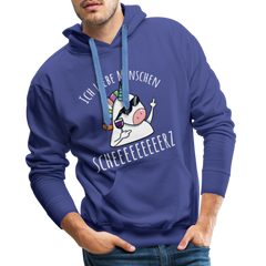 Ich liebe Menschen Einhorn | Men’s Premium Hoodie - Königsblau