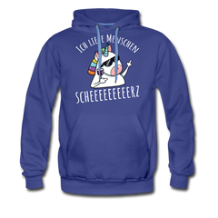 Ich liebe Menschen Einhorn | Men’s Premium Hoodie - Königsblau