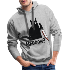 Meow Murder Cat | Men’s Premium Hoodie - Grau meliert
