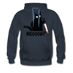Meow Murder Cat | Men’s Premium Hoodie - Navy