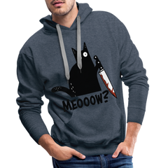 Meow Murder Cat | Men’s Premium Hoodie - Jeansblau