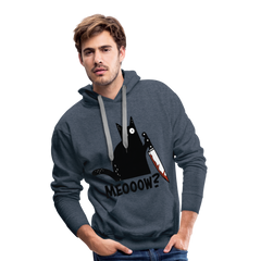Meow Murder Cat | Men’s Premium Hoodie - Jeansblau