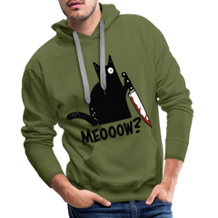 Meow Murder Cat | Men’s Premium Hoodie - Olivgrün