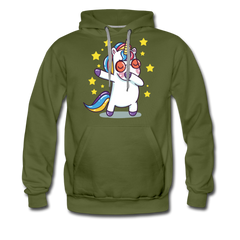 Dab Einhorn | Men’s Premium Hoodie - Olivgrün