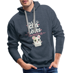 Just A Girl Who Loves Hamsters | Men’s Premium Hoodie - Jeansblau