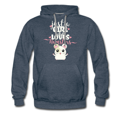 Just A Girl Who Loves Hamsters | Men’s Premium Hoodie - Jeansblau