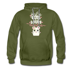 Just A Girl Who Loves Hamsters | Men’s Premium Hoodie - Olivgrün