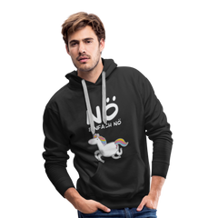 Nö Einhorn | Men’s Premium Hoodie - Schwarz