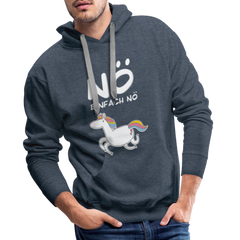 Nö Einhorn | Men’s Premium Hoodie - Jeansblau
