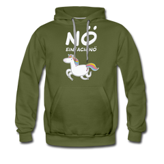 Nö Einhorn | Men’s Premium Hoodie - Olivgrün