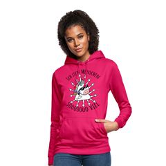 Ich liebe Menschen Einhorn | Frauen Hoodie - dunkles Pink