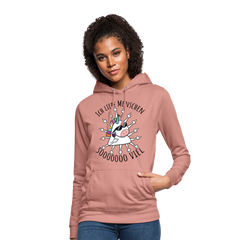 Ich liebe Menschen Einhorn | Frauen Hoodie - Altrosa