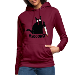 Meow Murder Cat | Frauen Hoodie - Bordeaux