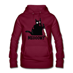 Meow Murder Cat | Frauen Hoodie - Bordeaux