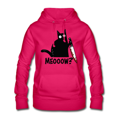 Meow Murder Cat | Frauen Hoodie - dunkles Pink