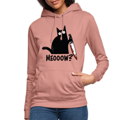 Meow Murder Cat | Frauen Hoodie - Altrosa