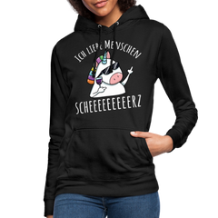 Ich liebe Menschen Einhorn | Frauen Hoodie - Schwarz