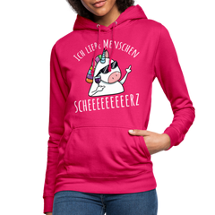 Ich liebe Menschen Einhorn | Frauen Hoodie - dunkles Pink