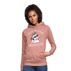 Ich liebe Menschen Einhorn | Frauen Hoodie - Altrosa