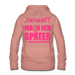 Ganzvielleichteventuell Flex-Druck | Frauen Hoodie - Altrosa