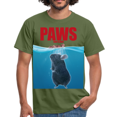 Paws Chinchilla | Männer T-Shirt - Militärgrün