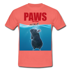 Paws Chinchilla | Männer T-Shirt - Koralle