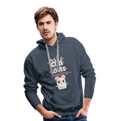 Just A Girl Who Loves Hamsters | Men’s Premium Hoodie - Jeansblau