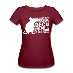 You Can't Buy Happiness Degu | Frauen Bio T-Shirt - Burgunderrot