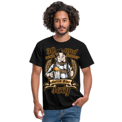 Lustiger Spruch 30. Geburtstag Bier | Männer T-Shirt - Schwarz