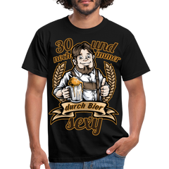 Lustiger Spruch 30. Geburtstag Bier | Männer T-Shirt - Schwarz