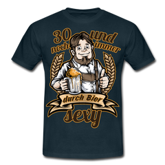 Lustiger Spruch 30. Geburtstag Bier | Männer T-Shirt - Navy
