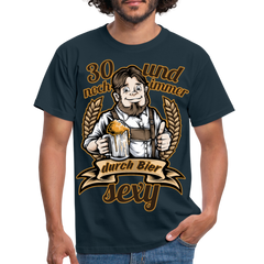 Lustiger Spruch 30. Geburtstag Bier | Männer T-Shirt - Navy