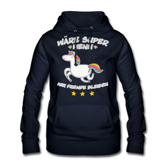 Fremde bleiben Einhorn | Frauen Hoodie - Navy