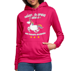 Fremde bleiben Einhorn | Frauen Hoodie - dunkles Pink