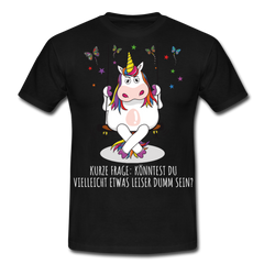 Freches Einhorn | Männer T-Shirt - Schwarz