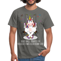 Freches Einhorn | Männer T-Shirt - Graphit