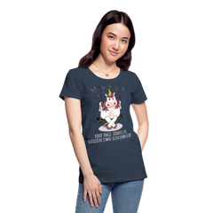 Freches Einhorn | Frauen Premium Bio T-Shirt - Navy