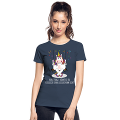 Freches Einhorn | Frauen Premium Bio T-Shirt - Navy