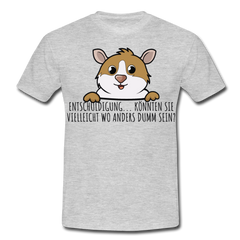 Freches Meerschweinchen | Männer T-Shirt - Grau meliert