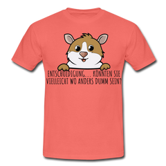 Freches Meerschweinchen | Männer T-Shirt - Koralle