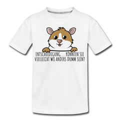 Freches Meerschweinchen | Teenager Premium Bio T-Shirt - Weiß