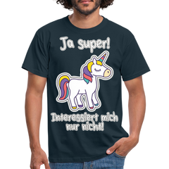 Ja super Einhorn Spruch | Männer T-Shirt - Navy