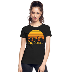 Ew People Katzen | Frauen Premium Bio T-Shirt - Schwarz