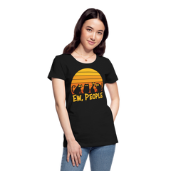 Ew People Katzen | Frauen Premium Bio T-Shirt - Schwarz