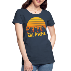 Ew People Katzen | Frauen Premium Bio T-Shirt - Navy