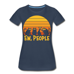 Ew People Katzen | Frauen Premium Bio T-Shirt - Navy