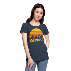 Ew People Katzen | Frauen Premium Bio T-Shirt - Navy