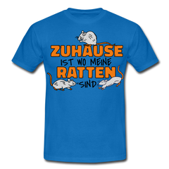 Zuhaus ist wo meine Ratten sind | Männer T-Shirt - Royalblau