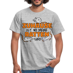 Zuhaus ist wo meine Ratten sind | Männer T-Shirt - Grau meliert