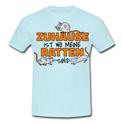 Zuhaus ist wo meine Ratten sind | Männer T-Shirt - Sky